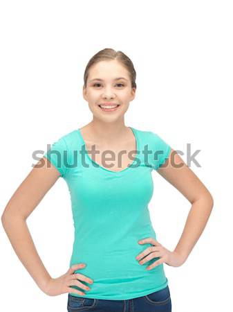 Glücklich unbeschwert hellen Bild Mädchen Stock foto © dolgachov