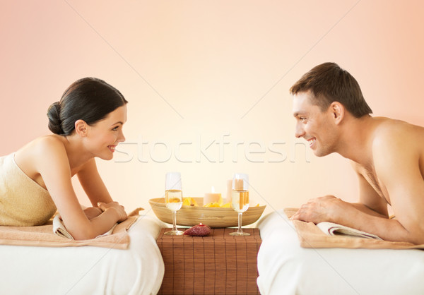 couple in spa Stock photo © dolgachov