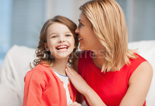 Anya lánygyermek ölelkezés fényes kép lány Stock fotó © dolgachov