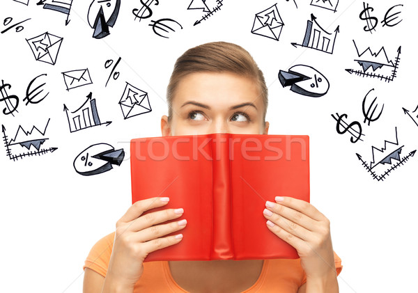 girl studying economics and finances Stock photo © dolgachov
