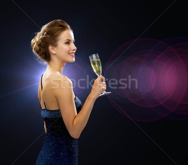 Sorrindo vidro vinho festa Foto stock © dolgachov