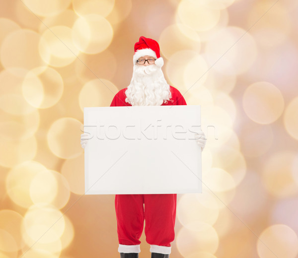 Homem traje papai noel quadro de avisos natal férias Foto stock © dolgachov