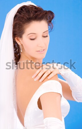 Mujer brillante diamantes boda Foto stock © dolgachov