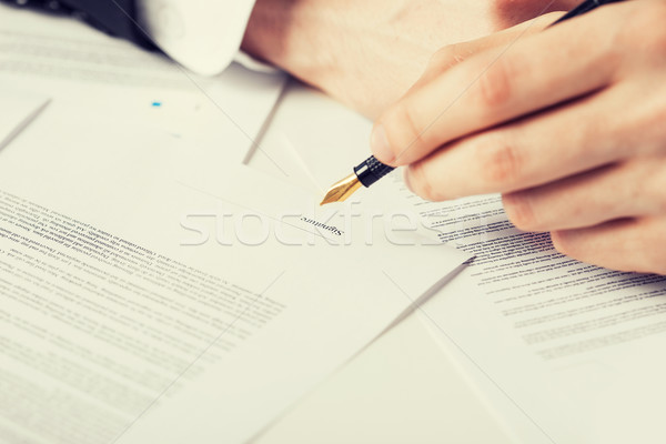 Stock photo: man with contract