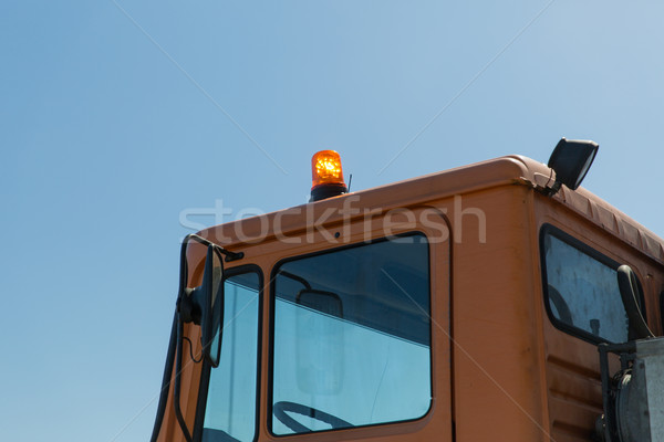 close up of road service car cabin with flasher Stock photo © dolgachov