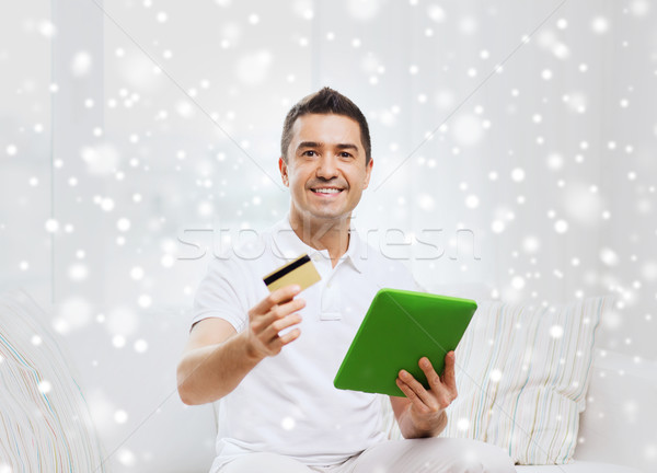 笑みを浮かべて 男 作業 ホーム 技術 ストックフォト © dolgachov