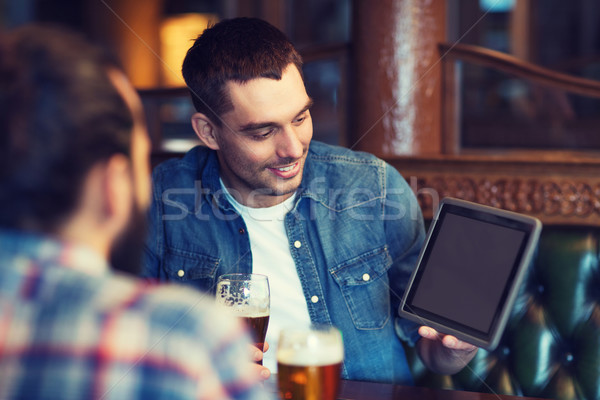 Foto stock: Masculino · amigos · potável · cerveja · bar