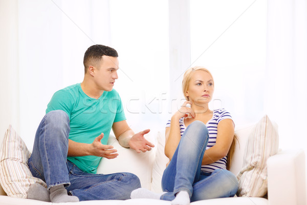 Malheureux couple argument maison amour famille [[stock_photo]] © dolgachov