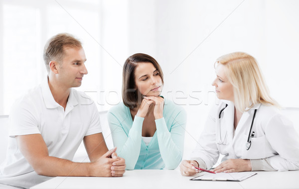 doctor with patients in cabinet Stock photo © dolgachov