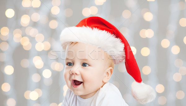 Baby Junge Weihnachten hat blau Stock foto © dolgachov