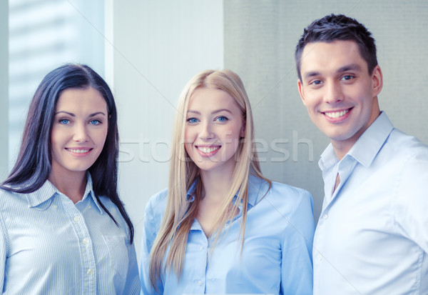 Stock photo: happy business team in office