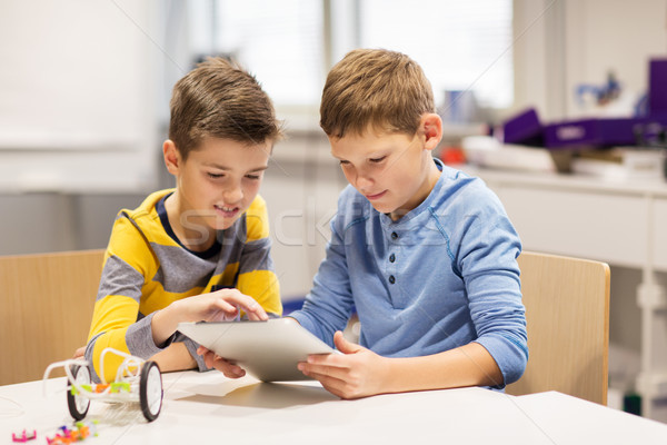 Crianças programação robótica escolas educação Foto stock © dolgachov