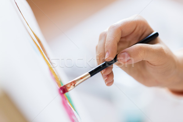 Mano artista cepillo pintura Foto arte Foto stock © dolgachov
