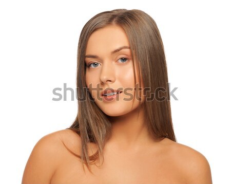 beautiful woman with long hair Stock photo © dolgachov