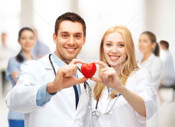 Corazón salud médicos mujer familia grupo Foto stock © dolgachov
