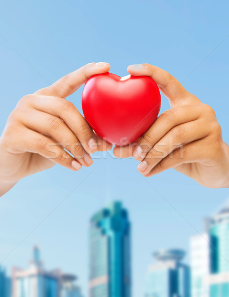 woman hands with heart Stock photo © dolgachov