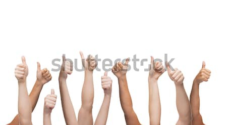 human hands showing thumbs up Stock photo © dolgachov
