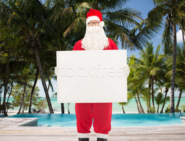 Stock foto: Mann · Kostüm · Billboard · Weihnachten · Feiertage