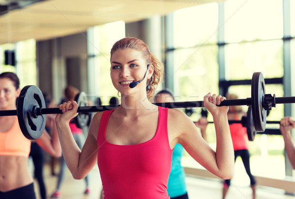 Foto stock: Grupo · mulheres · ginásio · fitness · esportes · treinamento