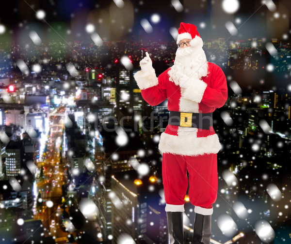 Stockfoto: Man · kostuum · kerstman · christmas · vakantie · gebaar