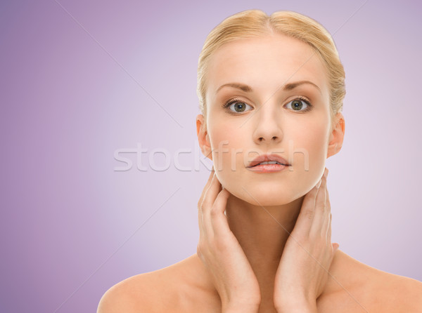 Stock photo: beautiful young woman with bare shoulders