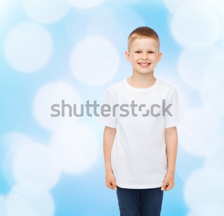 Blanche tshirt jeans enfance mode [[stock_photo]] © dolgachov