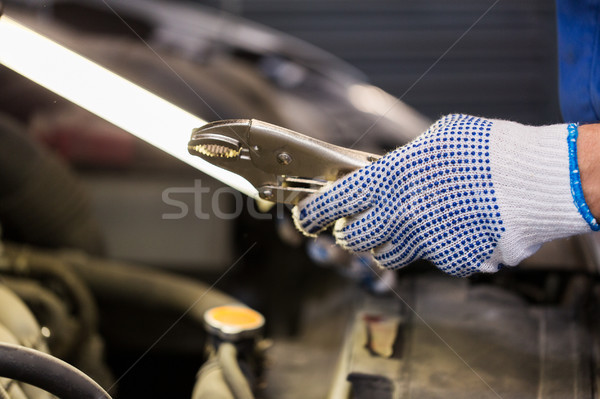 Mechaniker Mann Auto Workshop Service Stock foto © dolgachov