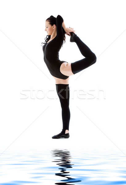 fitness instructor in black leotard Stock photo © dolgachov