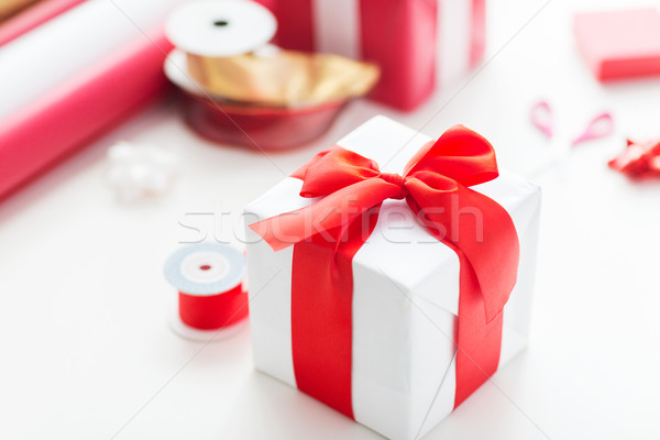 Christmas presenteert vakantie viering decoratie Stockfoto © dolgachov