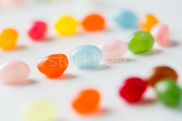 close up of jelly beans candies on table Stock photo © dolgachov