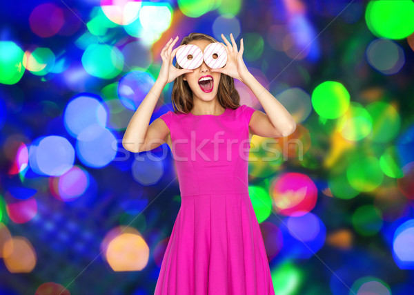 Fericit femeie teen fata oameni Imagine de stoc © dolgachov