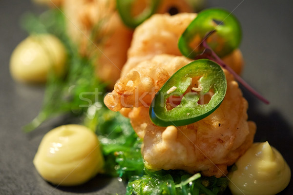 Creveta salată ardei iute alimente nou Imagine de stoc © dolgachov