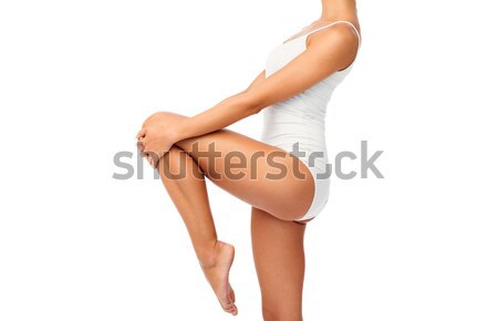 close up of young woman body in white underwear Stock photo © dolgachov