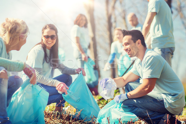Сток-фото: мусора · мешки · очистки · парка · добровольчество