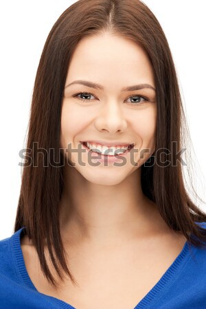 Boldog mosolygó nő fényes kép üzlet nő Stock fotó © dolgachov
