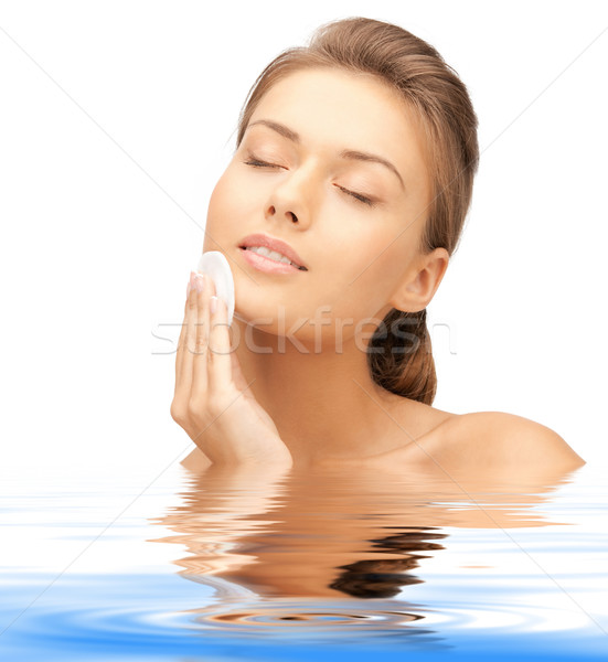 красивая женщина хлопка воды ярко фотография женщину Сток-фото © dolgachov