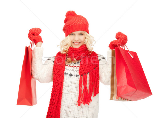 young girl with shopping bags Stock photo © dolgachov