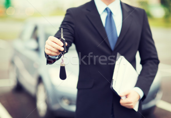 Stockfoto: Man · buiten · vervoer · eigendom · auto