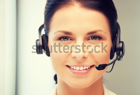 Helpline luminoso foto amichevole femminile operatore Foto d'archivio © dolgachov