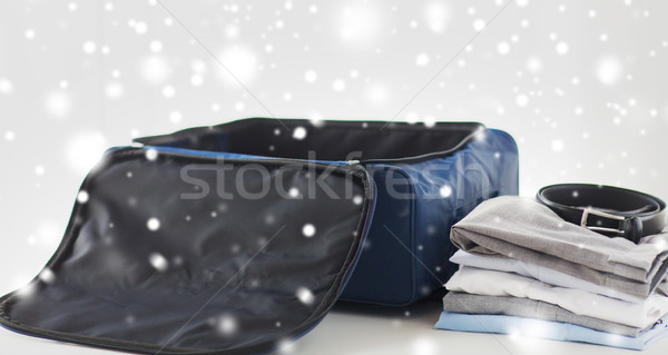 Stock foto: Geschäftsreise · Tasche · Kleidung · Geschäftsreise · Gepäck