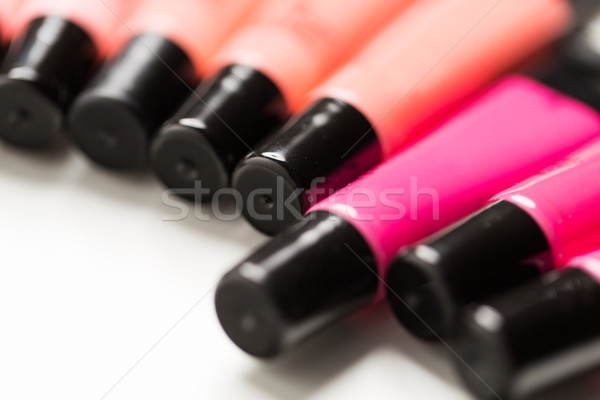 Lipgloss cosmetica make-up schoonheid Stockfoto © dolgachov