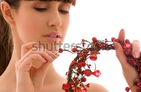 Cuivre portrait femme anciens visage [[stock_photo]] © dolgachov