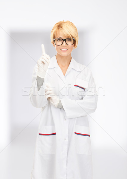 çekici kadın doktor parlak resim çalışmak tıbbi Stok fotoğraf © dolgachov