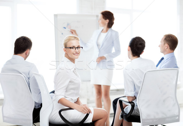 businesswoman on business meeting in office Stock photo © dolgachov