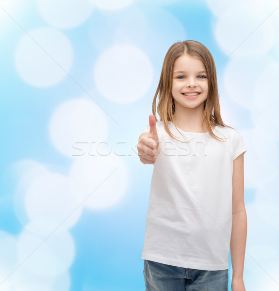 Fille blanche tshirt design [[stock_photo]] © dolgachov