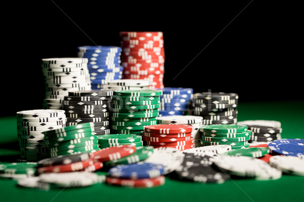 Сток-фото: фишки · казино · зеленый · таблице · поверхность · игорный