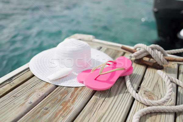 Sombrero protector solar playa Foto stock © dolgachov