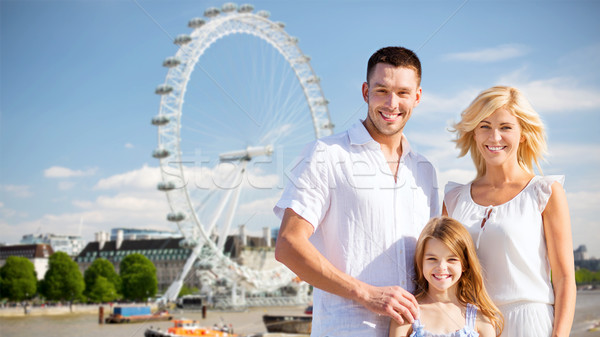 Mutlu aile Londra yaz tatil seyahat turizm Stok fotoğraf © dolgachov