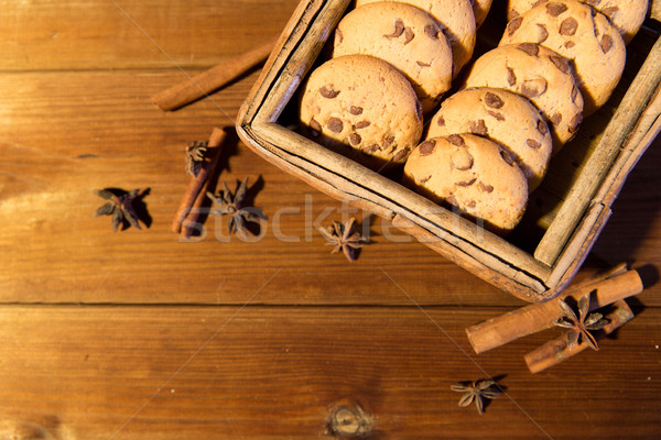 Avena cookies mesa de madera culinario Foto stock © dolgachov