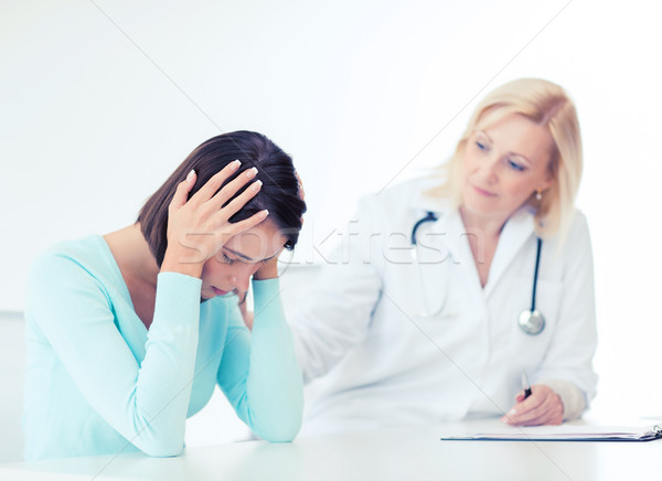 doctor with patient in hospital Stock photo © dolgachov